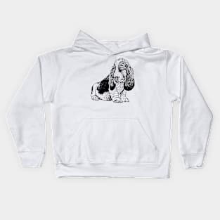 Sad dog face t shirt not happy puppy Kids Hoodie